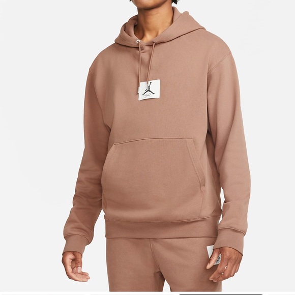 Jordan Essentials Men’s Statement Fleece Hoodie Archaeo Brown - Picture 2 of 3